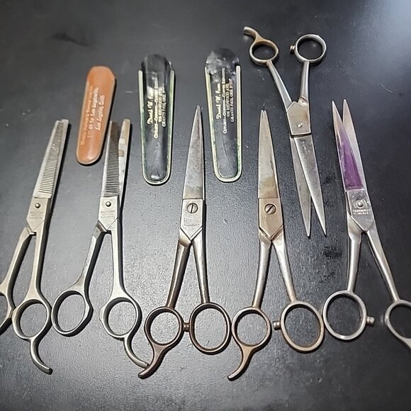 Allegany Ny Barber Scissors  Carl Monkhouse & Jr. / Economy Tapers Set 6 - Picture 1 of 14